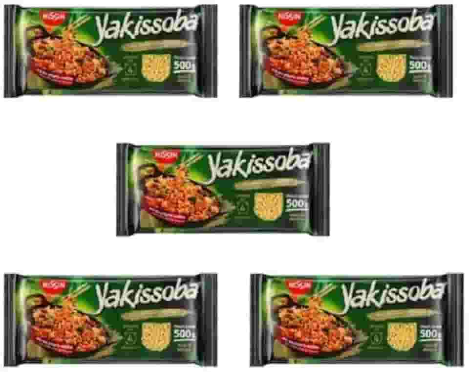 Kit 5 Macarrao Instantâneo Para Yakissoba Nissin 500g