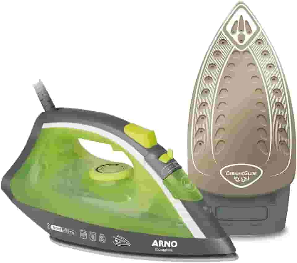 Ferro a Vapor Arno Ecogliss com Base Cerâmica e Modo Economia de Energia, 1200W, Verde, FEC1 110V
