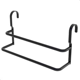 Porta Toalhas Duplo Suporte Toalheiro Para Box Preto Fosco