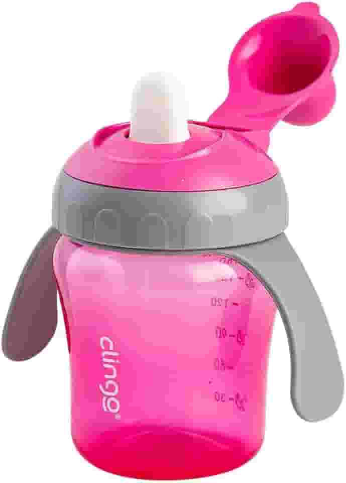 Copo de Transição com Bico Rígido Colors Rosa - 6 a 36 Meses, com Alças