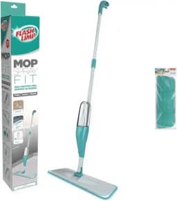 Mop Spray Fit com Refil Extra, Rodo Plano com Reservatório para Pisos Frios, Sintéticos e Madeira, Verde