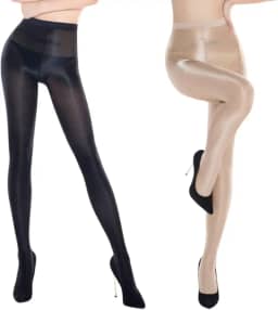 Meia Calça Anticelulite ¨Superpower¨ Feminina – Cós Alto, Modeladora e Tonificante – Efeito Brilho e Pele Perfeita – Acrílico e Nylon – Tamanho Único