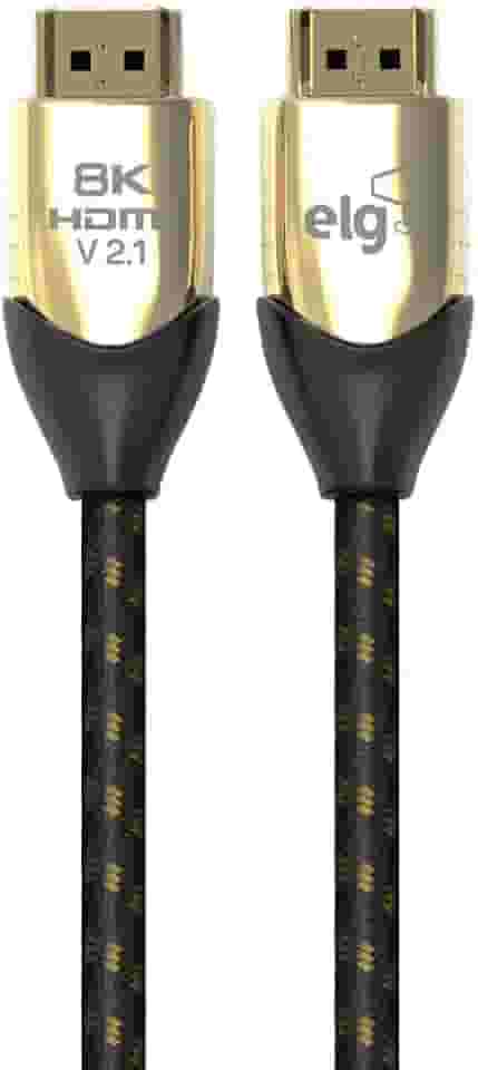 ELG, HS8K30, Cabo HDMI 2.1V, Áudio e Vídeo, 8K, UltraHD, 3D Ready, 3 metros, High Speed Bandwidth 48Gbps, Conectores Banhados a Ouro 24k, Preto