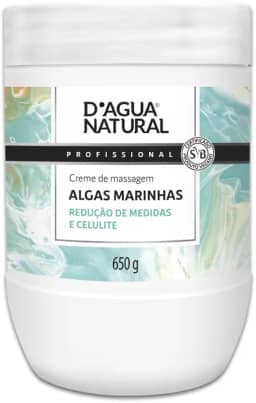 D'AGUA NATURAL Creme De Massagem Algas Marinhas Centelha Asiática E Bio Ativo Natural D'Agua Natural 650 G
