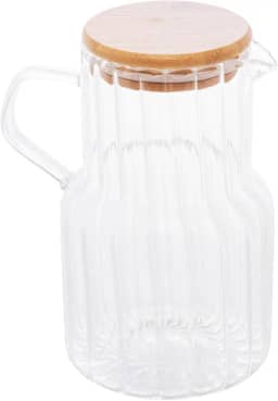 LYOR - Jarra de Vidro Borossilicato com Tampa de Bambu Classic 1,1L