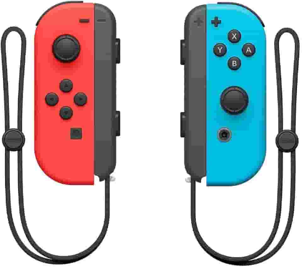 Nintendo, Controle Nintendo Switch, Joy-Con, Esquerdo e Direito, Versátil, Azul Neon e Vermelho Neon
