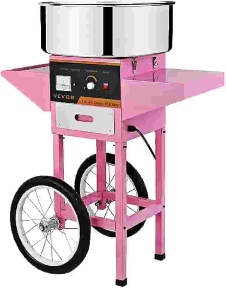 Máquina De Algodão Doce Com Carrinho Profissional 220v