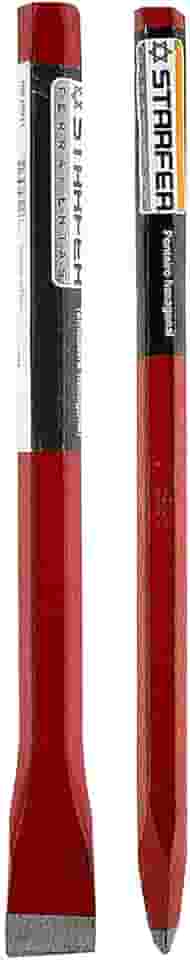 Kit Ponteiro e Talhadeira para Martelete Hexagonal Aço 25cm Starfer