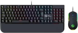 Kit Teclado Mouse Mecânico Abnt2 Gamer Led Rgb Iluminado PRETO