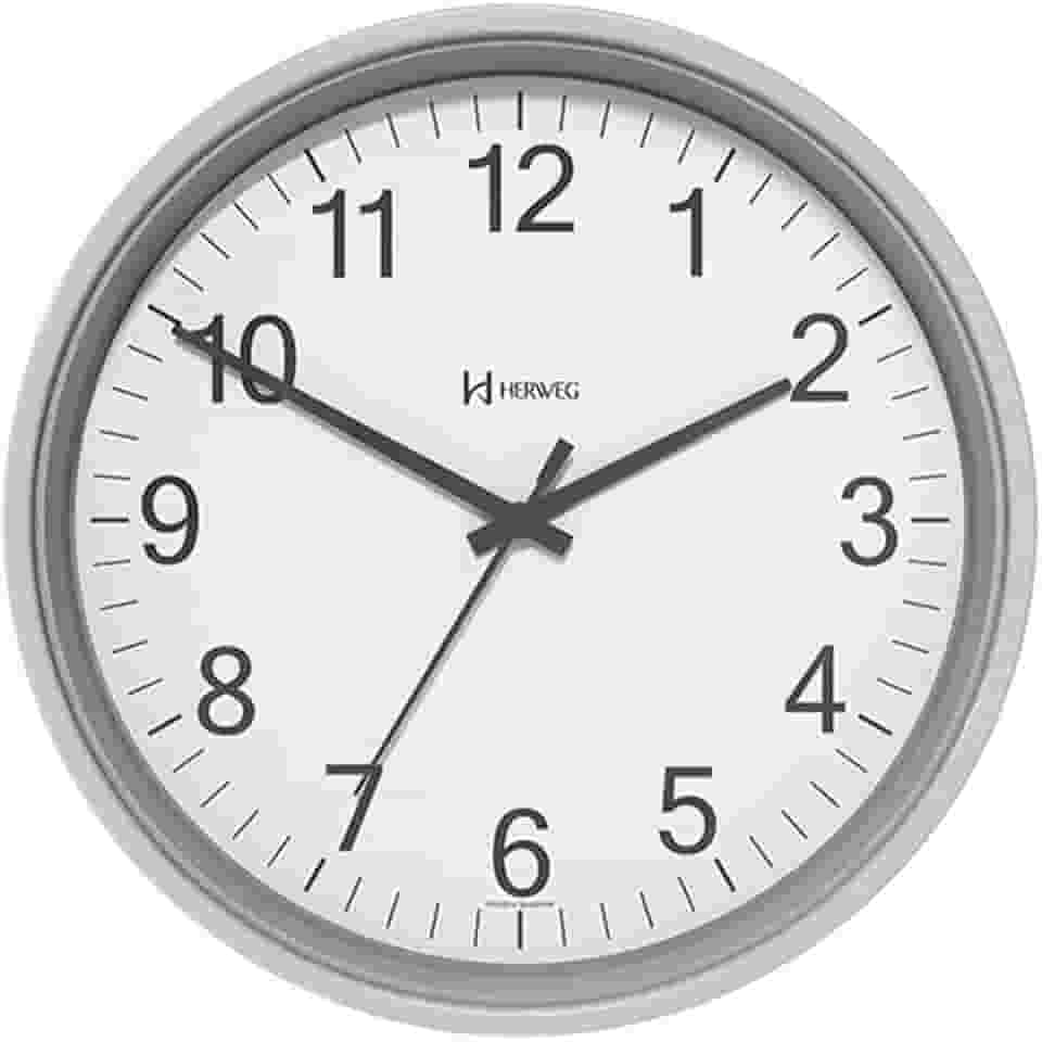 Relógio de Parede Quartz Cinza