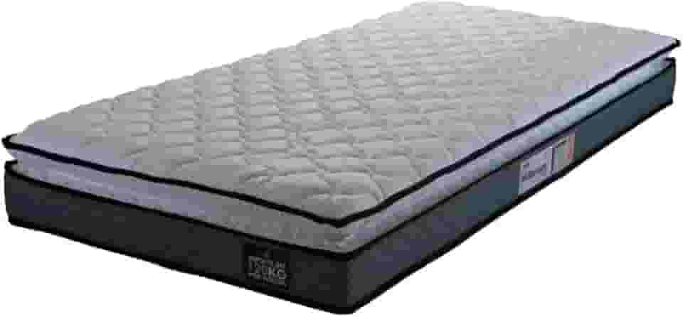 Colchão Solteiro Espuma D33 Pillow Top Millenium 88x188x19cm Cinza/branco Hellen - Suporta até 120kg por Pessoa