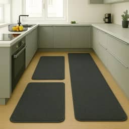 Tapete Cozinha Quarto Soft Jogo 3 Peças Antiderrapante Macio