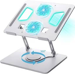 Suporte para Notebook e Tablet de Mesa Com Rotação - Base e Apoio para Notebook - Branco