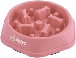 Comedouro Lento Labirinto PETYC Tigela Interativa Antiderrapante Enriquecimento Ambiental (Rosa)