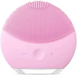 Mini Escova Facial Elétrica de Silicone, Rosa, 8cm x 8cm, com Tecnologia T-Sonic 8000 Vibrações/min, USB, para Limpeza Profunda e Esfoliação