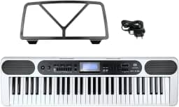 Teclado Musical 61 Teclas Sensitivas AZ KEYS SENSE KS61BT Branco com Bluetooth