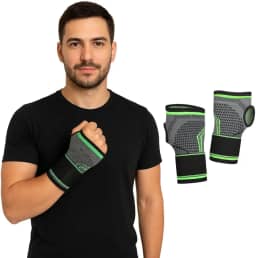 Kit 2 Munhequeiras Ortopédicas de Compressão Ajustável – Alívio da Dor, Estabilidade e Proteção Muscular