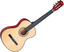 Violão Acústico Tradicional para Iniciantes, 6 Cordas de Aço, Bege, 38', Madeira Birch/Basswood