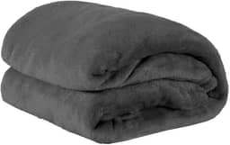 Cobertor Casal Manta Microfibra Fleece 01 Peça Chumbo