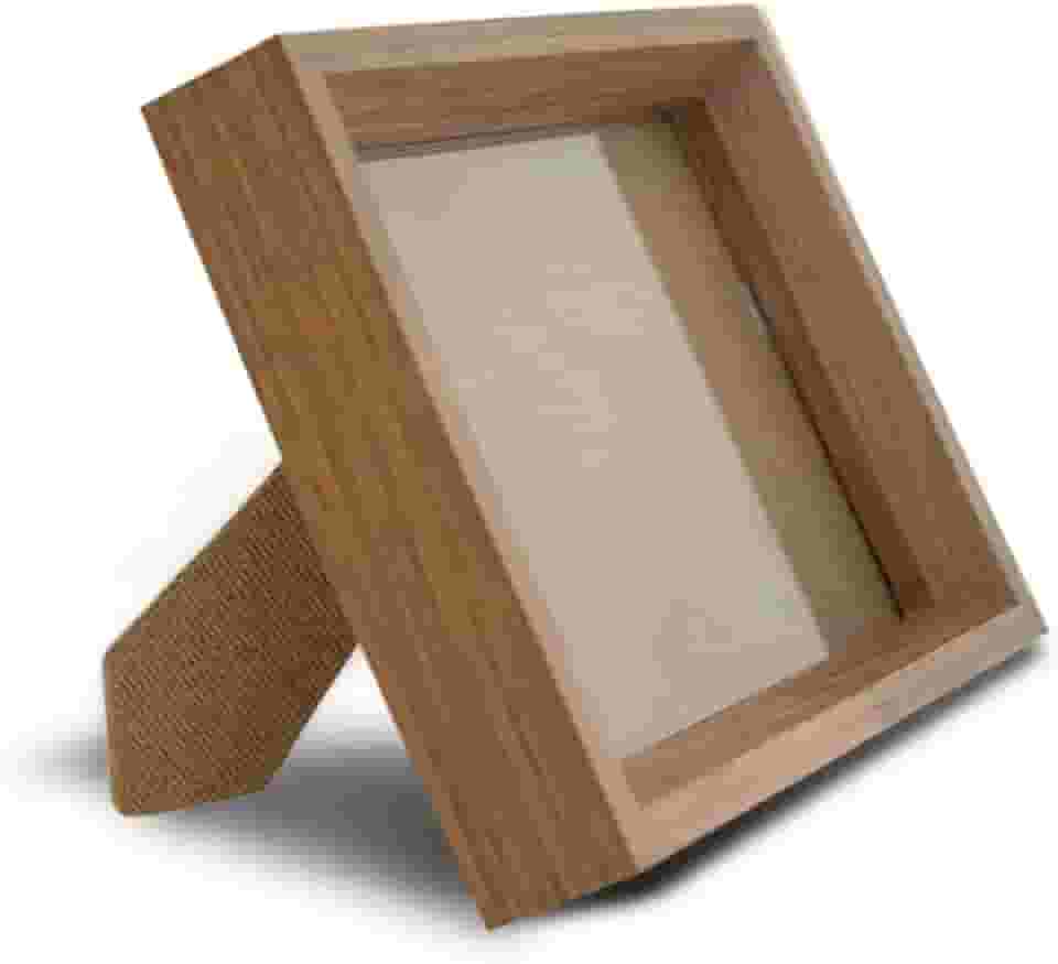 Porta-Retrato Vazado Fundo 15x21 Design Moderno e Elegante para Decorar sua Casa ou Escritório (Tabaco)