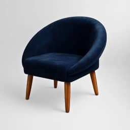 Poltrona Cadeira Macia Para Escritório para Recepção de Clínica Moderna Pés Palito MOBLAN decor (Azul)