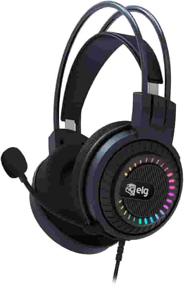 ELG, HGMZ Headset Gamer Mizar 7.1, 3D, Surround, Conexão USB, RGB, Almofada em Tecido Respirável, Microfone Flexível com Pop Filter, Som Imersivo