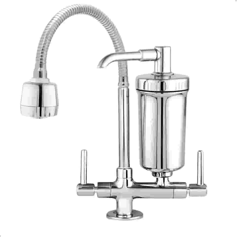 Torneira Com Filtro Em Abs De Bancada Flexível Cromado