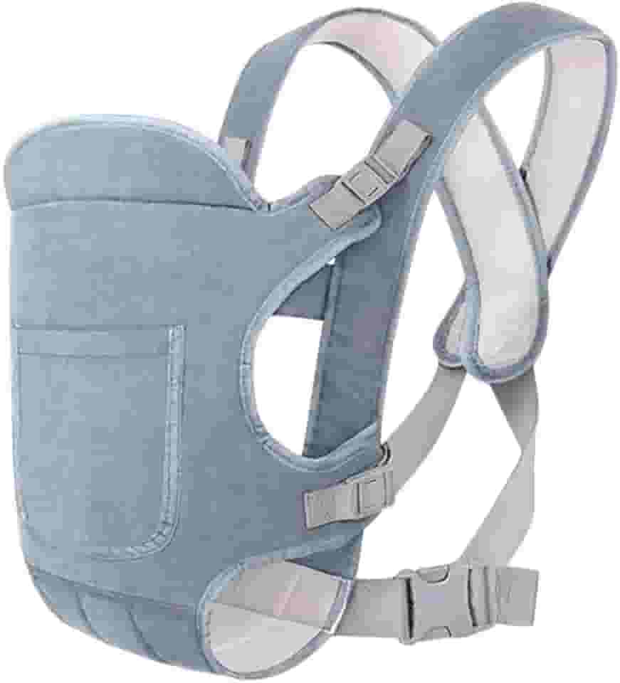 Canguru Ergonômico para Bebê com Assento de Quadril – Portador Ajustável com Suporte Lombar, Alças Acolchoadas e Múltiplas Posições – Cinza