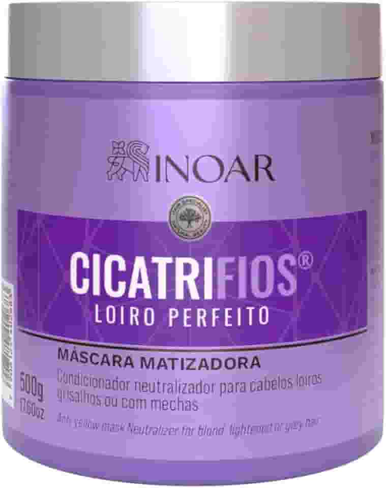 Inoar, Cicatrifios Loiro Perfeito, Máscara, Matização, Brilho Intenso E Restauração Da Cor Natural Dos Fios - 500G