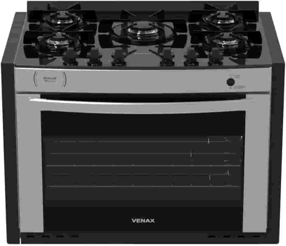 Fogao A Gas De Embutir Gaudi Prisma Vitreo Bl 5q Inox Gas Glp