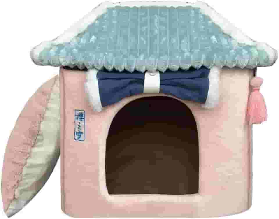Cama Caminha Casinha Toca Tenda Iglu Cabana Rosa para Pet Cachorros Caes Pequenos Filhotes 38 x 41 Lavavel C/Ziper Raças até 5 kg Toque Suave Qualidade