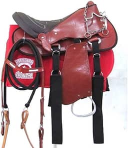 Sela Australiana Havana Simples para Cavalgada E Passeios Completa Com Manta e Freio Inox