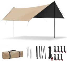 Tenda Gazebo 3x4m, UV 50+ UPF, Impermeáve, Adequado Para Camping, Praia,Jardim e Viagens,Com Proteção Solar Desmontável