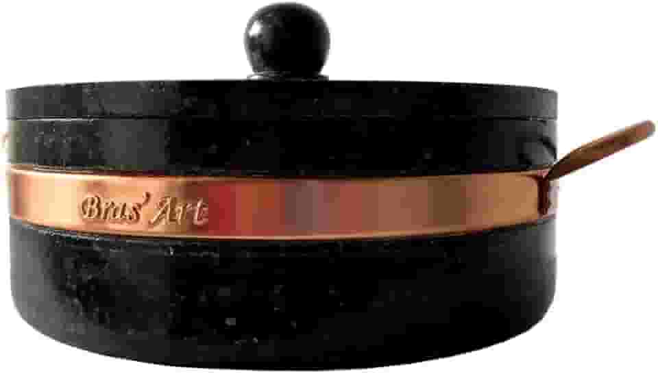 Panela de Pedra-Sabão 3 Litros - Curada - Tradição e Sabor em Cada Cozimento