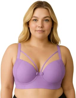 Sutiã Plus Size Bojão Tiras Terra e Mar Soutien Reforçado Strappy
