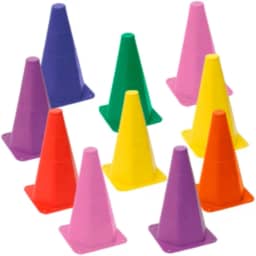 Kit 10 Cones Demarcatorio Treino Agilidade Futebol Futsal