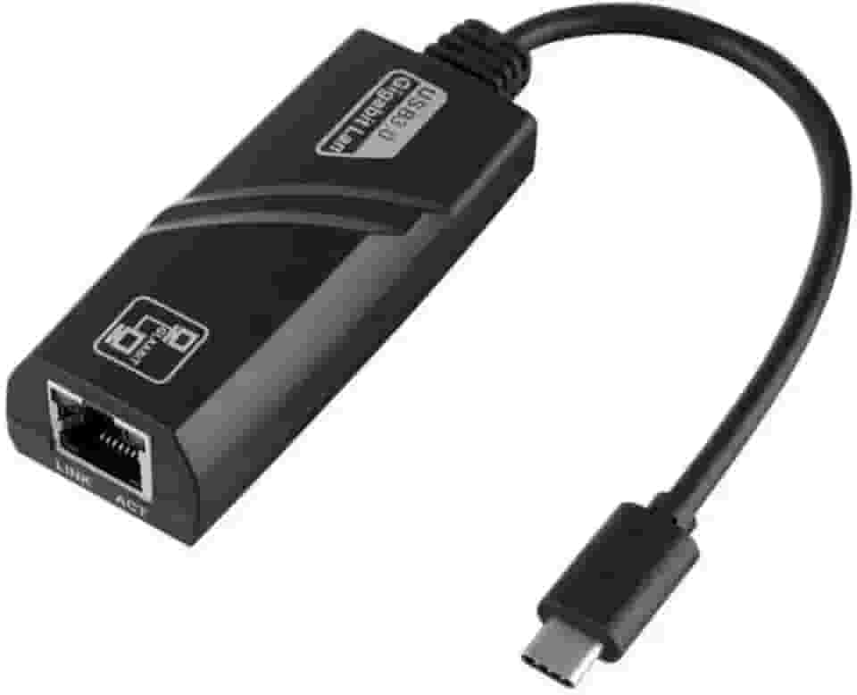 Cabo Adaptador Type-C Para RJ45 Lan Gigabit 10/100/1000Mbps