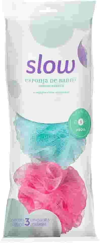 Kit Esponja de Banho Massageadora – Contém 3 Unidades, Cores Roxo/ Verde/Rosa, Lanossi Beauty & Care.