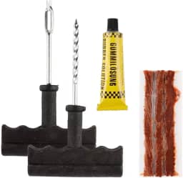 Kit Profissional para Reparo de Pneus sem Câmara, com Escariador, Aplicador, Cola e 5 Tiras de Reparo, Portátil para Emergências em Carros e Motos