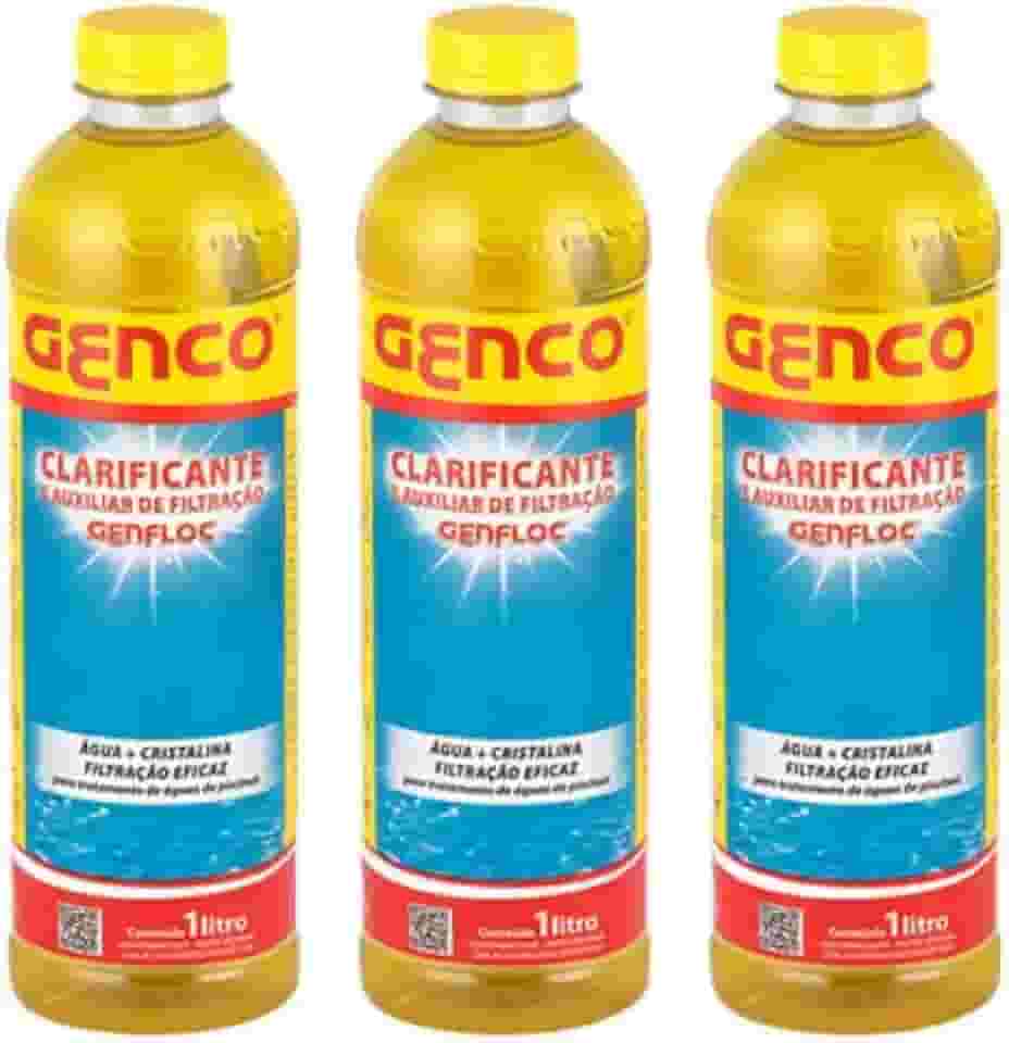 3 Clarificantes Floculante E Decantador Genco Para Piscina