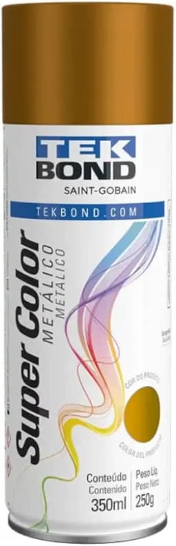 Tinta Spray Cobre Metálico Aerossol Tekbond 350ml/250g