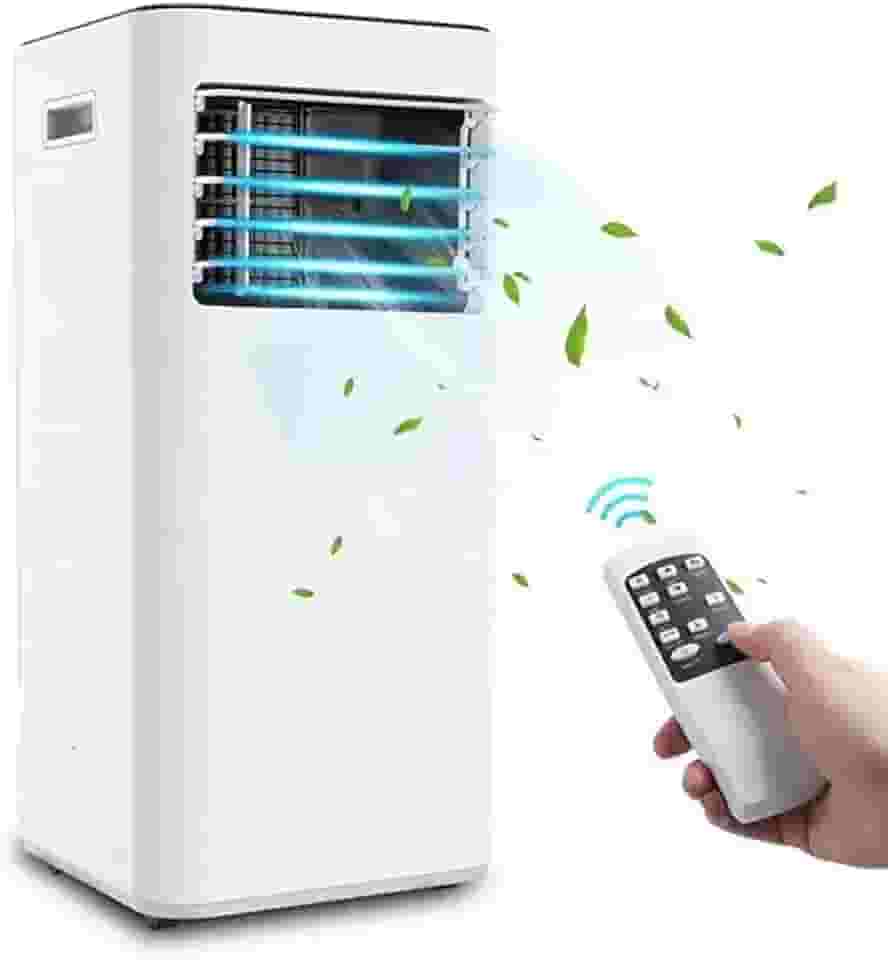 Condicionador de ar portátil com função 3 em 1, 423 pés cúbicos, display digital e controle remoto e temporizador e rodas 24 horas para fácil mobilidade no escritório doméstico