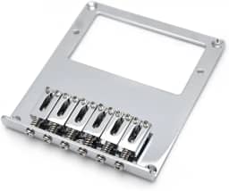 Ponte de guitarra cromada fixa de 6 cordas com parafusos de chave inglesa de substituição para guitarra Telecaster