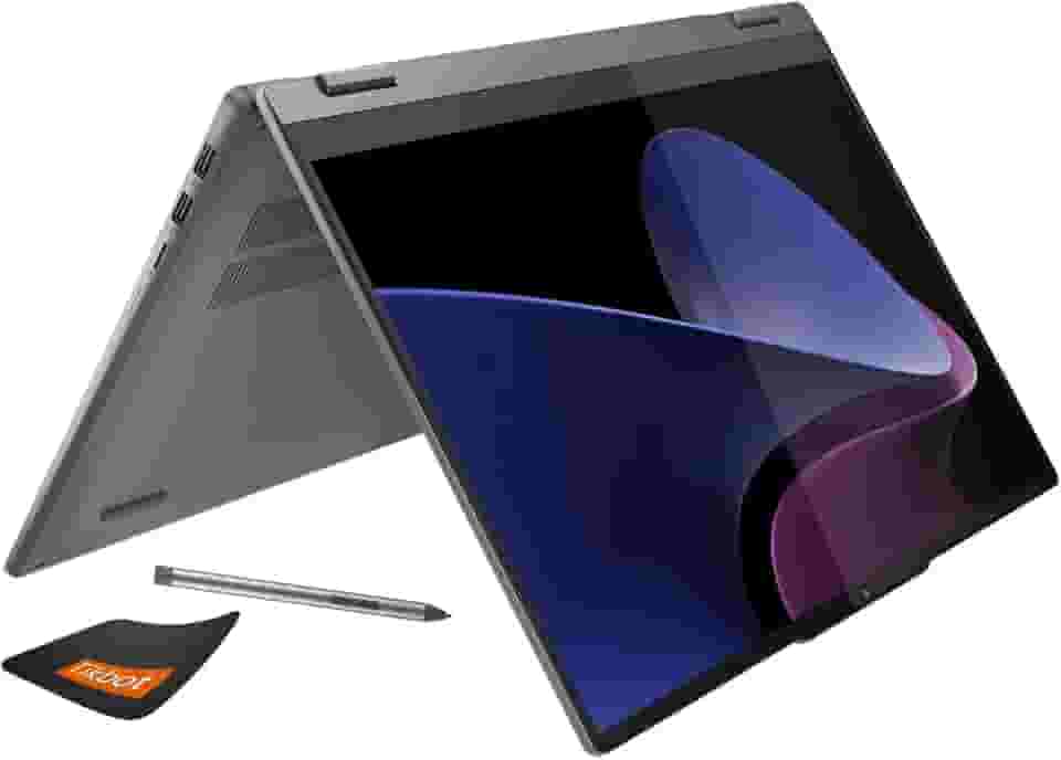 Lenovo Notebook IdeaPad Flex 5 2 em 1, tela sensível ao toque de 14 polegadas (1920 x 1200), Intel i7 150U, SSD NVMe LPDDR5 de 16 GB, Wi-Fi 6, teclado retroiluminado, impressão digital, webcam 1080p