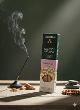 Casa Rittua Incensos Naturais de Sândalo para Meditação, Sem Carvão, Não Tóxico, Varetas de Longa Duração