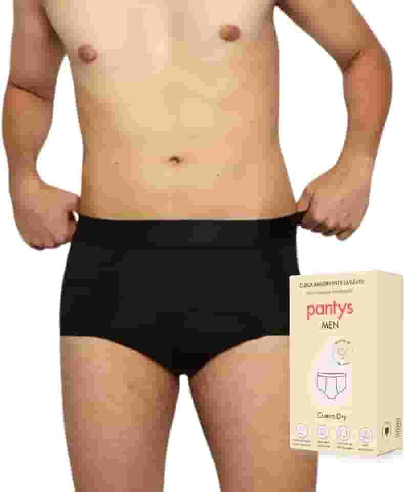 Cueca Absorvente Incontinência Moderada, Dry, Masculino, Preto