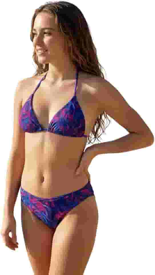 Conjunto Biquíni Juvenil Estampado Amarração Cortininha Bojo Removível Calcinha Forrada Verão