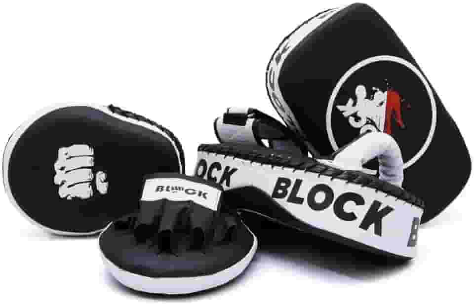 Kit Aparador De Chute Manopla De Foco Treino Muay Thai Boxe