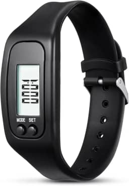 Toddmomy Relógio elegante de silicone, rastreador de atividades físicas, pulseira eletrônica, pedômetro, para caminhadas, homens, mulheres e crianças (branco)