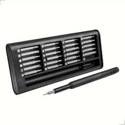 Conjunto de Chaves Precisão Fenda Philips Tork 24 Em 1 Ponteiras Magnéticas de Aço Ideal Para Reparo Celulares Notebooks Relógios Com Estojo Organizador Versátil Ergonômetro Durável E Prático